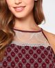 iCollection iCollection Geometric Print Lace Halter Cami & Shorts Pajama Set - 4
