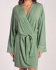 iCollection iCollection Lace-Trimmed Modal Robe with Adjustable Ties - 1