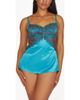 iCollection iCollection Lace Bodice Satin Camisole Set - 1