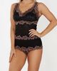 iCollection iCollection Lace Overlay Cami and High-Waist Panty Set - 1