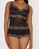 iCollection iCollection Lace Overlay Soft Cup Camisol Set - 1