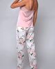 iCollection iCollection Lace Trim Satin Cami & Floral Pants Pajama Set - 2