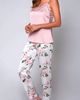 iCollection iCollection Lace Trim Satin Cami & Floral Pants Pajama Set - 3