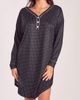 iCollection iCollection Microfiber Knit Sleep Shirt with Functional Buttons - 1