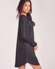 iCollection iCollection Microfiber Knit Sleep Shirt with Functional Buttons - 4