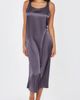 iCollection iCollection Minimalist Satin Ballet-Length Sleep Gown - 1