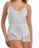 iCollection iCollection Modal Appliqué Lace Trim Romper - 1