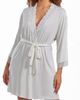 iCollection iCollection Modal Lace Robe with Mesh Sleeve Trims - 1