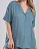 iCollection iCollection Organic Cotton and Tencel Notched Collar Pajama Set - 1