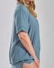 iCollection iCollection Organic Cotton and Tencel Notched Collar Pajama Set - 4