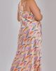iCollection iCollection Print Satin Gown with Cowl Neck and Adjustable Straps - 2