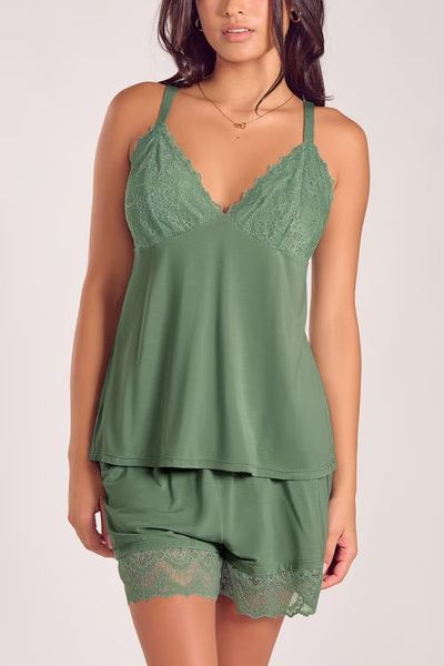 iCollection iCollection Sage Modal Chemise and Short Set