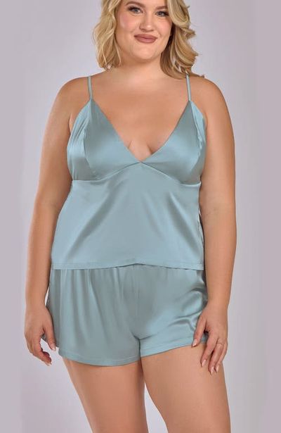 iCollection iCollection Satin Cami and Shorts Pajama Set