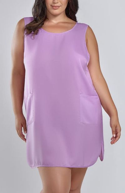 iCollection iCollection Satin Sleeveless Dress with Pockets