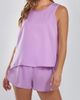 iCollection iCollection Satin Sleeveless Top and Shorts Set - 1