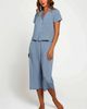 iCollection iCollection Short Sleeve Shirt & Wide-Leg Pants Pajama Set - 1