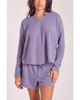 iCollection iCollection Soft Waffle Knit Pajama Set with Drawstring Shorts - 1