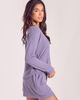 iCollection iCollection Soft Waffle Knit Pajama Set with Drawstring Shorts - 3
