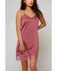 iCollection iCollection Stretch Satin Lace-Trim Chemise - 1