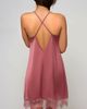 iCollection iCollection Stretch Satin Lace-Trim Chemise - 2