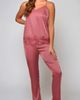 iCollection iCollection Stretch Satin Lace-Trim Pajama Set - 1