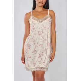 iCollection iCollection Toile Print Lace-Trim Knit Chemise (Plus Size)