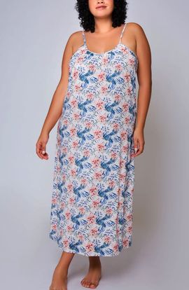 iCollection iCollection Tropical Floral Printed Long Nightgown