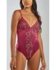 iCollection iCollection Two-Toned Lace & Satin Bodysuit - 1