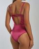 iCollection iCollection Two-Toned Lace & Satin Bodysuit - 2