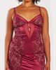 iCollection iCollection Two-Toned Lace & Satin Chemise Set - 1