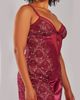iCollection iCollection Two-Toned Lace & Satin Chemise Set - 3