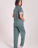 iCollection iCollection Viscose Lace-Trim Pajama Set with Cropped Pants - 3
