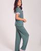 iCollection iCollection Viscose Lace-Trim Pajama Set with Cropped Pants - 4