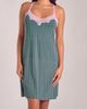 iCollection iCollection Viscose Stretch-Knit Sleep Dress with Lace Trim - 1