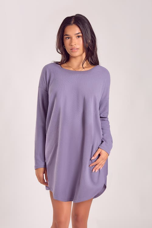 waffle knit sleep dress iCollection Print pajamas
