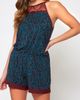 iCollection iCollection Zebra Print Halter Neck Romper - 1