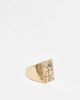 Icon Brand Icon Brand abstract design square signet ring in gold - 1