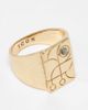 Icon Brand Icon Brand abstract design square signet ring in gold - 3