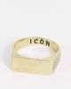 Icon Brand Icon Brand stone engraved signet ring in gold - 4