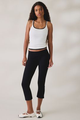 iets frans... iets frans. iets frans… Kali Foldover Kick Flare Capri Pants in Black, Women's at Urban Outfitters