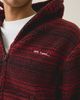 iets frans... iets frans. iets frans… Stripe Hi Pile Fleece Hooded Jacket in Maroon, Men's at Urban Outfitters - 3