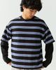 iets frans... iets frans. iets frans… Stripe Pattern Double Layer Tee in Khaki, Men's at Urban Outfitters - 1
