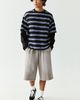 iets frans... iets frans. iets frans… Stripe Pattern Double Layer Tee in Khaki, Men's at Urban Outfitters - 3