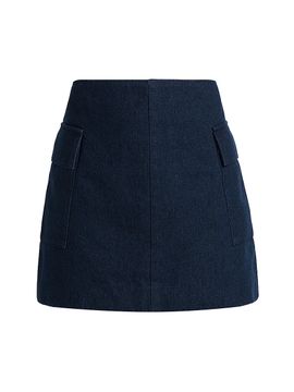 If Only Studio Women's Denim A-Line Miniskirt