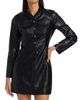 If Only Studio Women's Faux-Leather Mini Shirtdress - 3