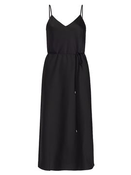 If Only Studio Women's Lilli Belted Satin Midi-Dress