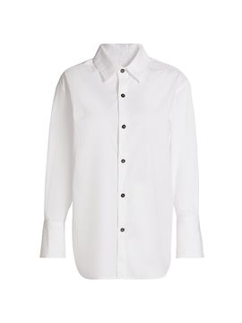 If Only Studio Women's Longline Cotton-Blend Shirt