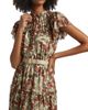 If Only Studio Women's Painterly Tiered Ruffled Dress - 6