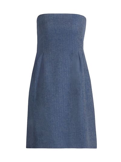 If Only Studio Women's Strapless Linen-Blend Minidress