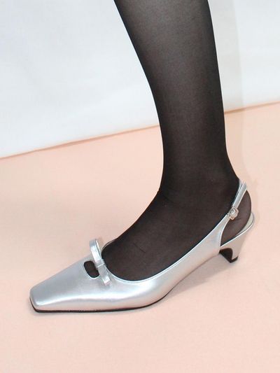 IGINOA DD O Ribbon Slingback_Silver